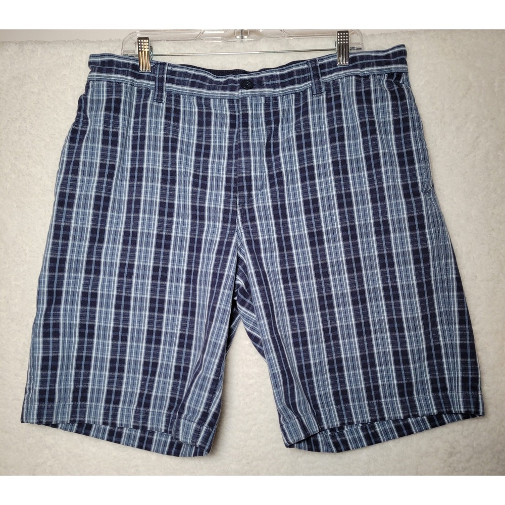 The North Face Mens Bermuda Shorts Plaid 5 Pocket Blue Size 38 Casual 0057